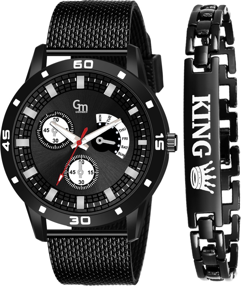 godmen King Combo Watch Combo ghadi boy men Analog Watch For Men