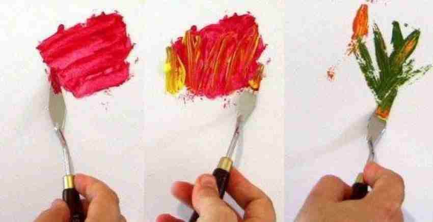 Palette Knife Painting Stainless Steel Spatula Palette Knife Oil Paint  Metal Knives Wood Handle.