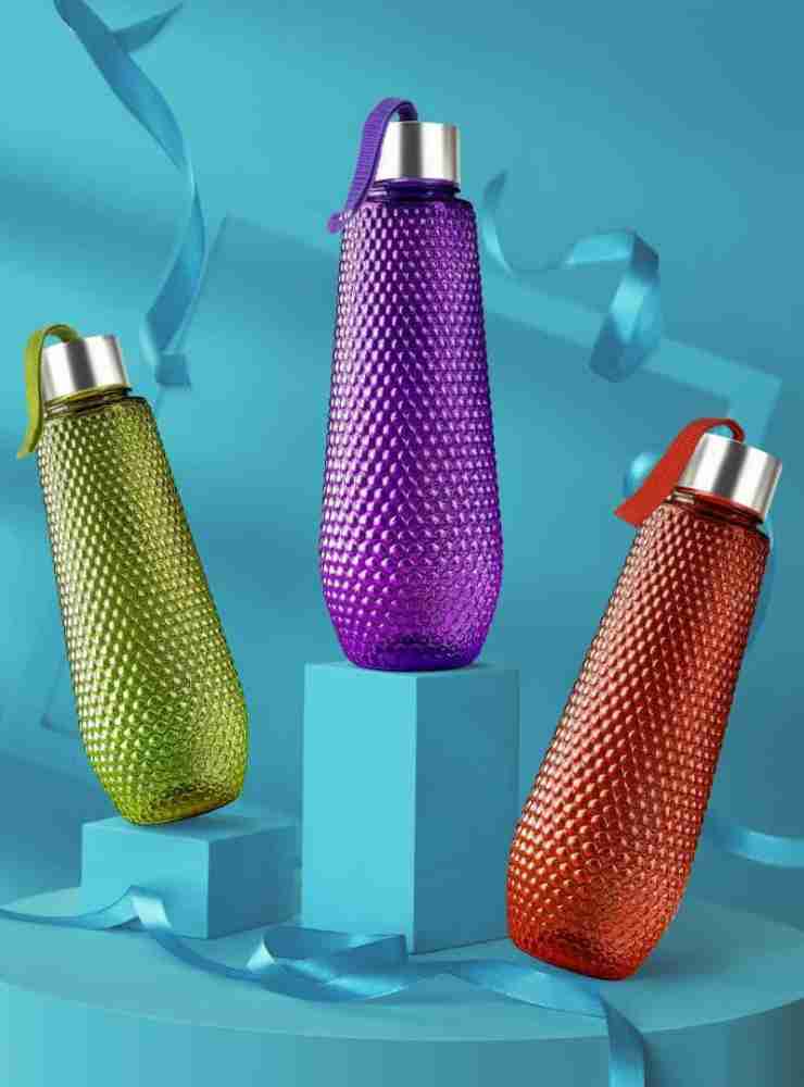 MACHAK Glass Water Bottle For Fridge With Flip Cap, 1 Litre