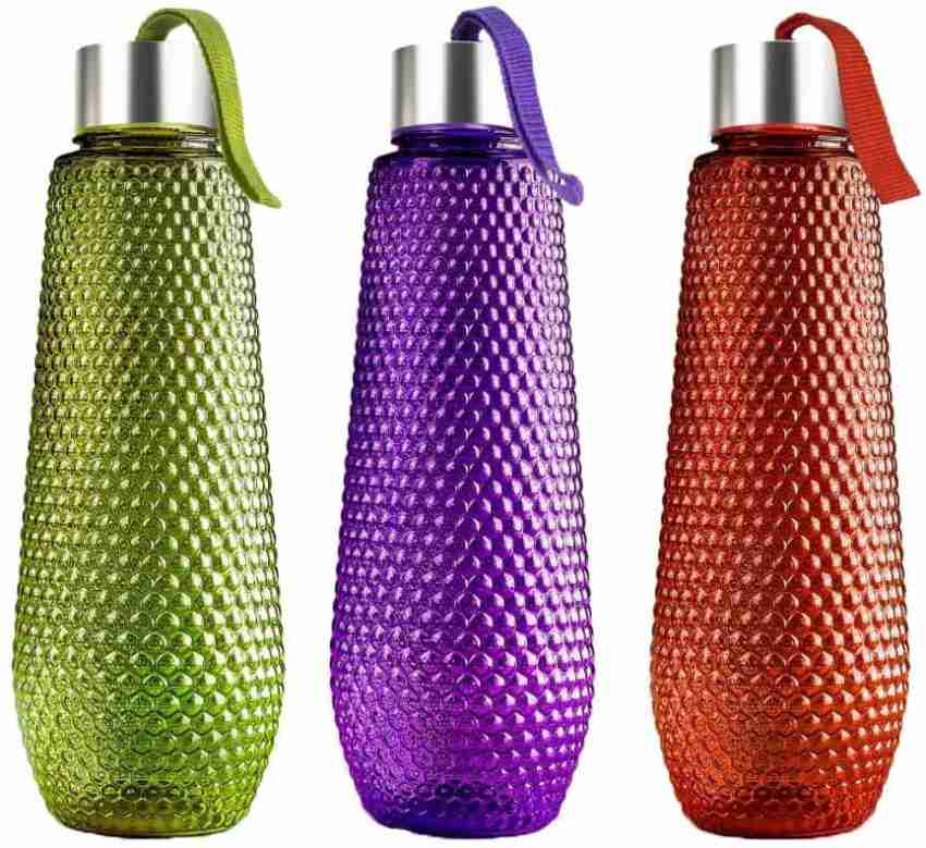 MACHAK Crick Glass Water Bottle For Fridge (1 L, Multicolour