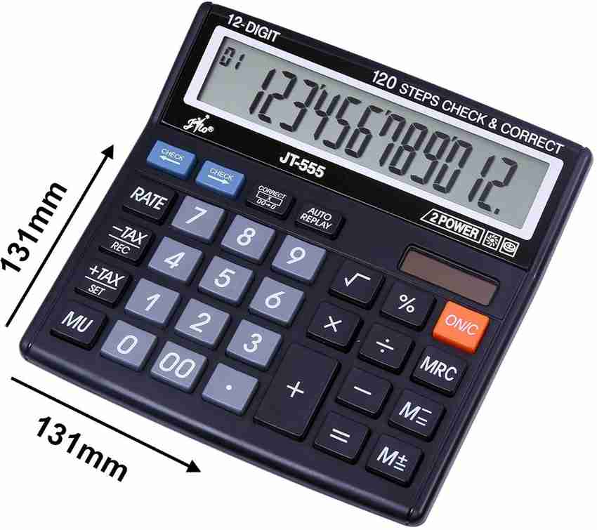 Flipkart jito JT 555 GST Tax 120 steps Check and Correct 1 Year Warranty Basic Calculator Basic