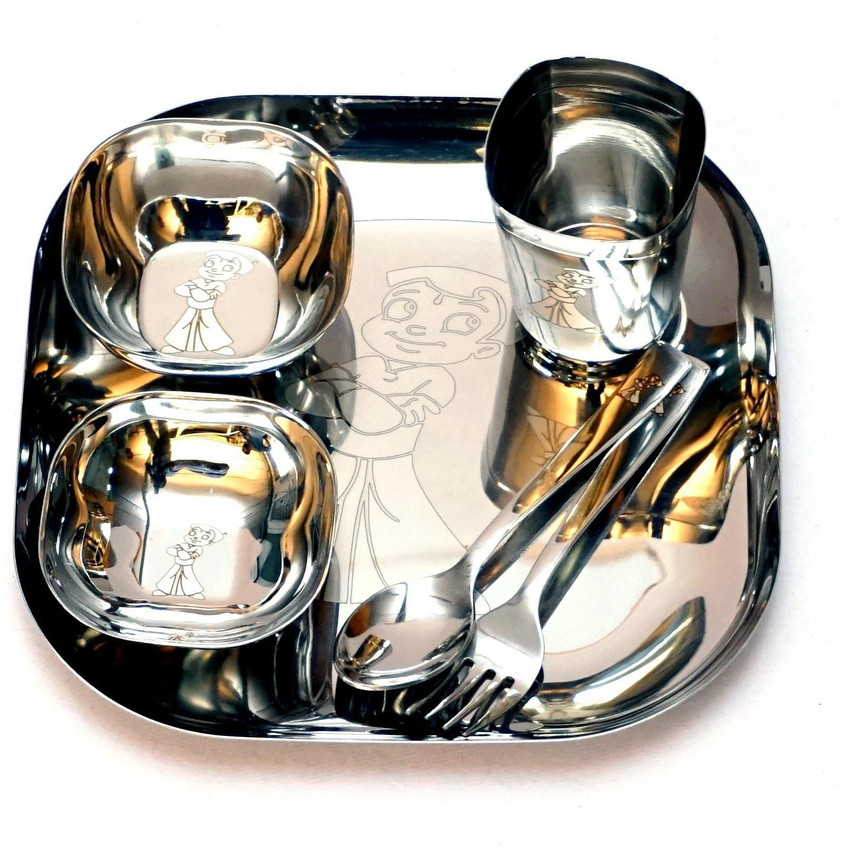 Steel dinner clearance set flipkart