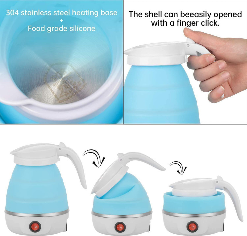 OneRetail Food Grade Silicone and Dual Voltage Travel Foldable Electric Kettle 600 ml with Boil Dry Protection Electric Kettle Electric Kettle Price in India Buy OneRetail Food Grade Silicone and Dual