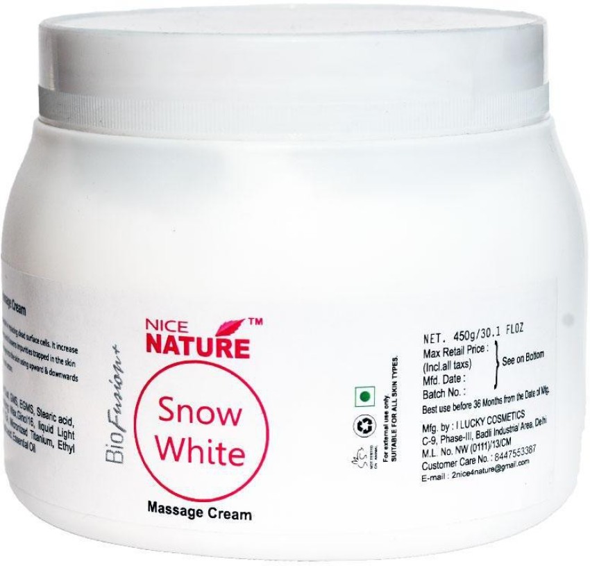 NICE NATURE snow white massage cream Price in India Buy NICE