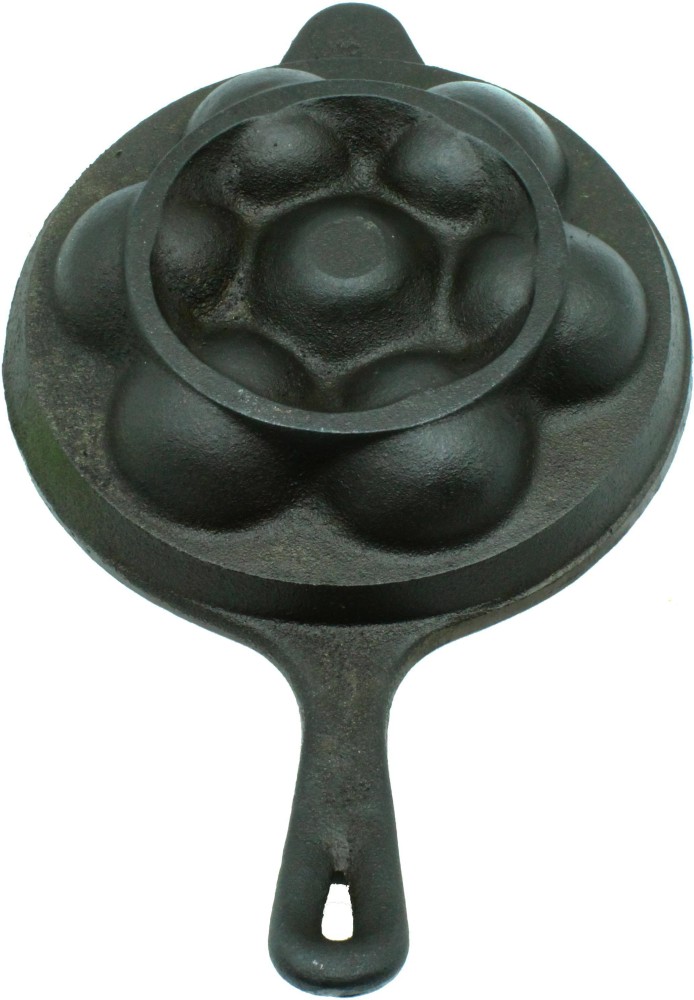 Pre-seasoned Smooth Cast Iron Paniyaram Pan/appam Pan/kuzhi 