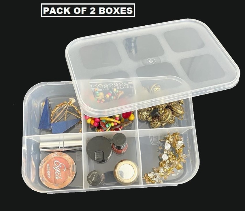 CSM Jewellery Case Organizer Multipurpose Plastic Storage Box with