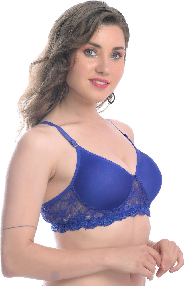 Buy StyFun® Women Padded Bra Cotton Non Wired Full Coverage T-Shirt Bra,Shaper  Bra,Push up Bra,Teenage Bra,Regular Use Bra,Comfortable BraBlue,Size 30, at