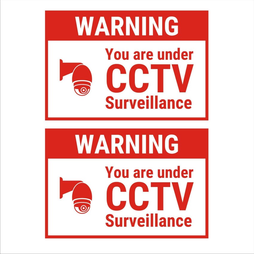 cctv red sign