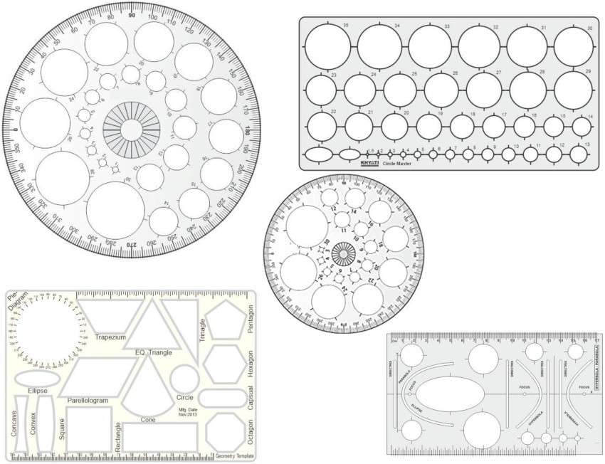 12 Pieces Chalk Stencils Set Sidewalk Plastic Stencils Drawing Stencil  Template Geometry Shape Stencils for Arts and Crafts