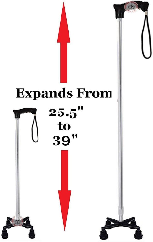 VMS Careline Walking Stick Height Adjustable Walking Cane Stick