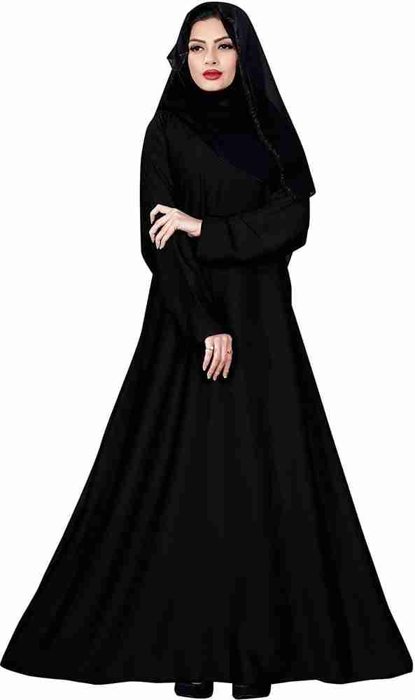 ARAB Women s Plain Nida Abaya Burka With Chiffon Hijab Scarf For