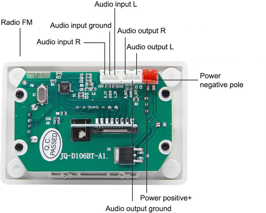 Amplificateur 25wx2 12V Mp3 Décodeur Carte Audio Module Bluetooth