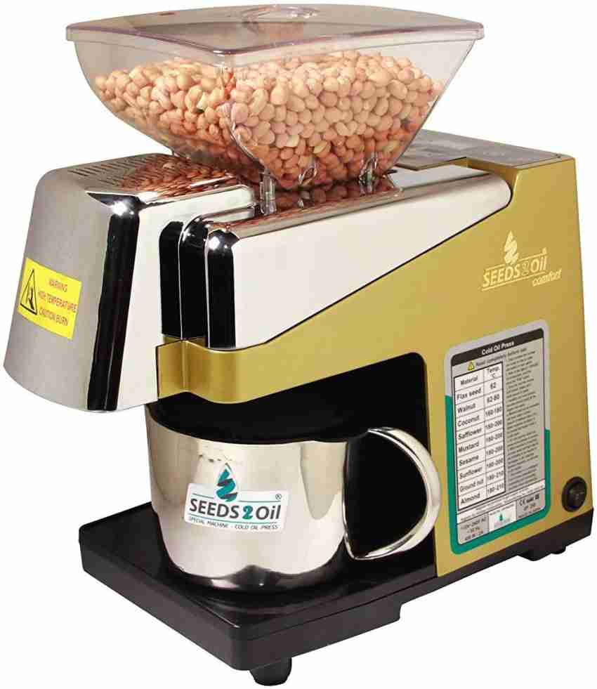 SEEDS2Oil S2O-2B Comfort Oil Extractor Machine For Home (Gold