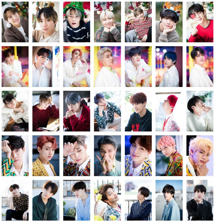 PRINTNET Pack of 77 BTS Band Members Photocards collection, HD Quality,  Multicolour, (4.4 x 3 Inch)