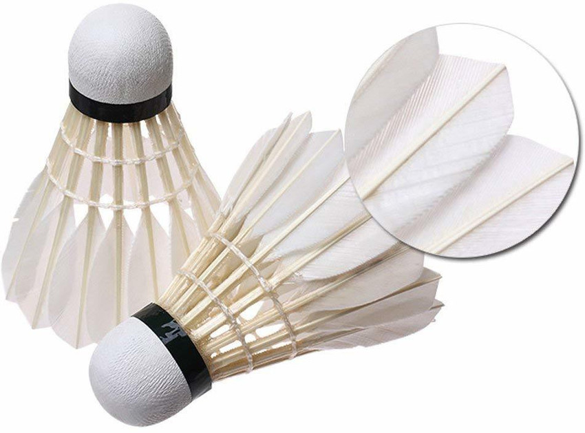 Spocco Professional Badminton Shuttlecock Feather Shuttle White