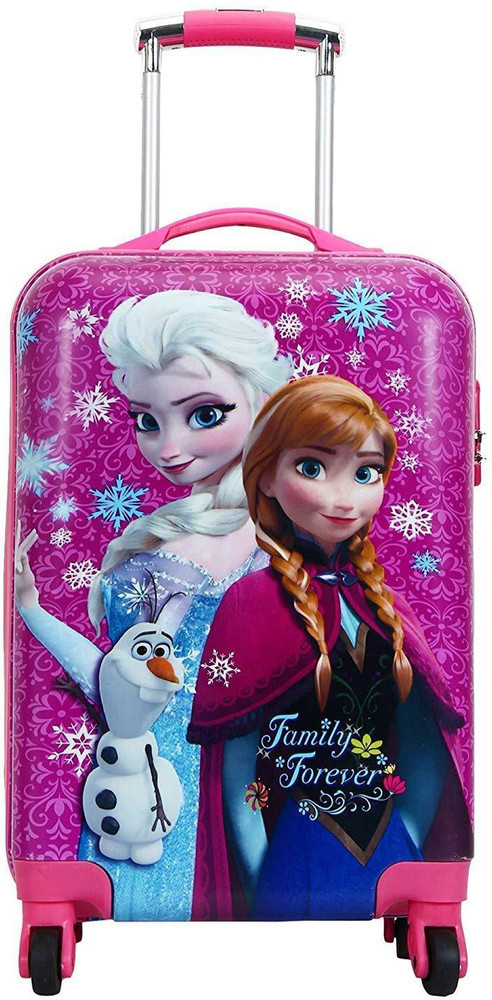 Divs Edenic Kids 20 Inches Elsa Anna Frozen suitcase trolley bag for kids girls Cabin Suitcase 4 Wheels 20 inch Pink Price in India Flipkart