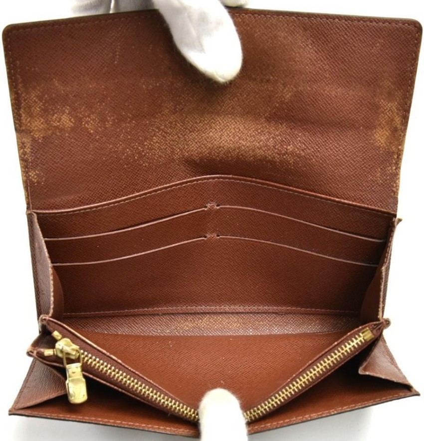 LV Men & Women Brown Genuine Leather Wallet Monogram BROWN - Price in India
