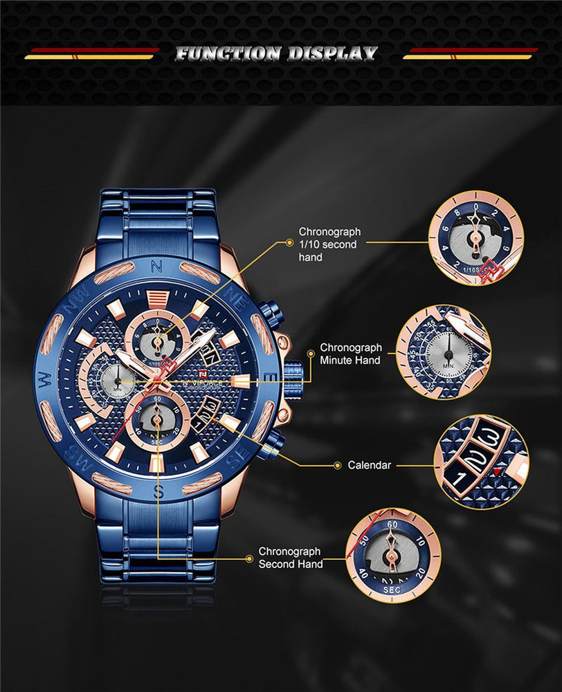 NAVIFORCE NF9165 BG NF9165 Analog Watch For Men Buy NAVIFORCE