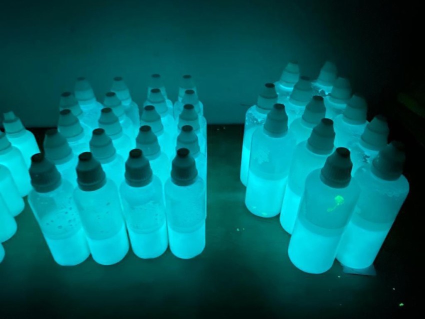 Blue glow in online the dark paint