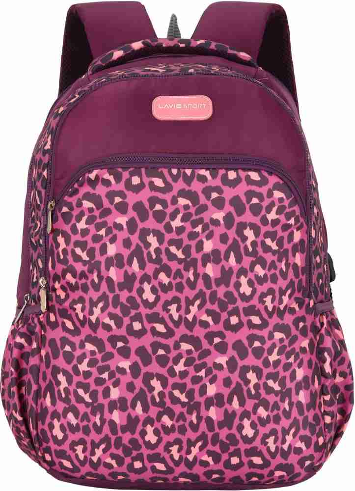 Lavie Sport LEOPARD LT BACKPACK 0 L Laptop Backpack PURPLE Price