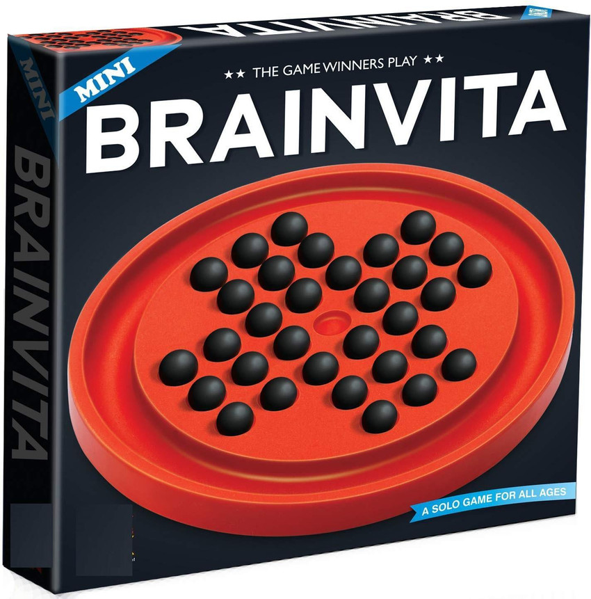 PEZYOX Brainvita Mini with Pearl Finish Marbles Board Game