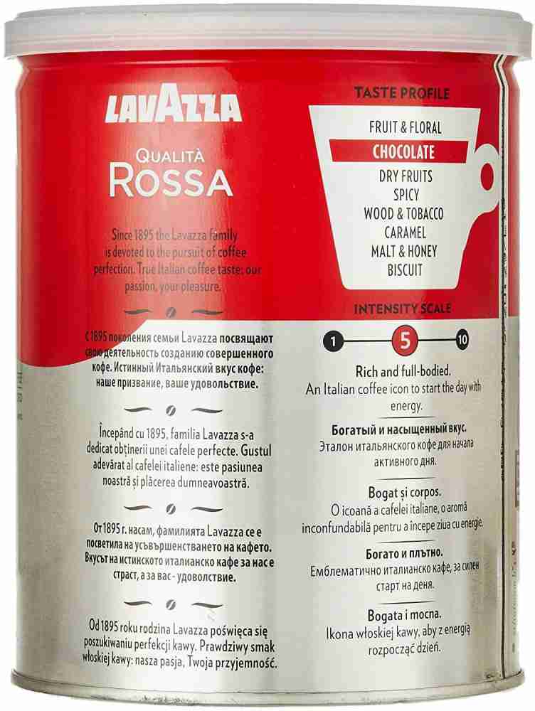 Lavazza Qualita Rossa Ground Coffee Review. 