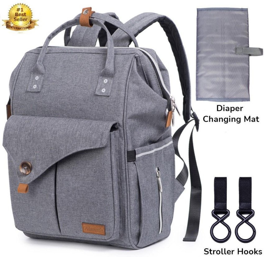 Alameda XXL Diaper Bag with Stroller Hooks and Nappy Changing