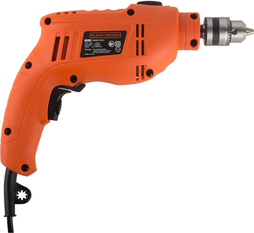 Black+Decker HD555KMPR Hammer Drill Kit, 550 Watt, 3.8 kg