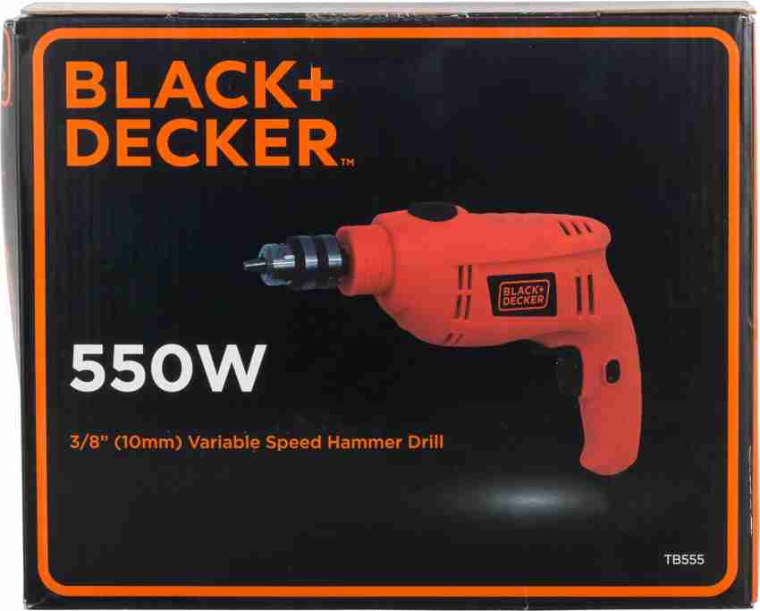 Taladro Percutor BLACK+DECKER 3/8 (10mm) - 550W - TB555 