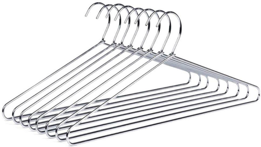 Steel hangers store for clothes