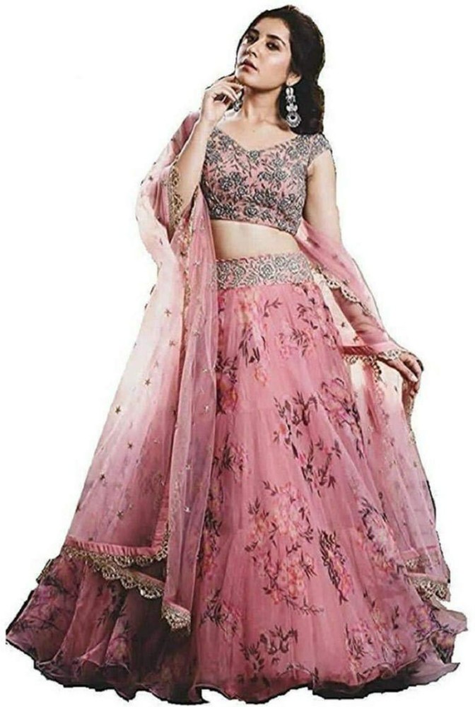 NEw BHARAT SALES Printed Semi Stitched Lehenga Choli