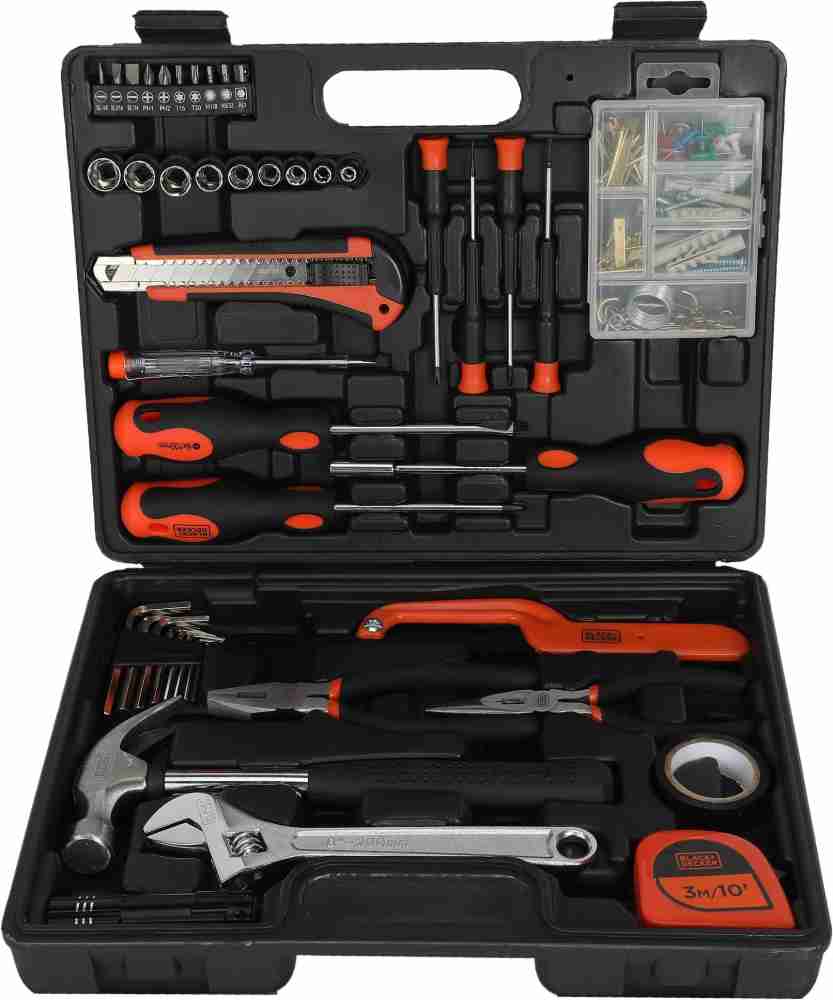 Carbon Steel Black & Decker Hand Tool Kit 154pcs, Warranty: 6 months