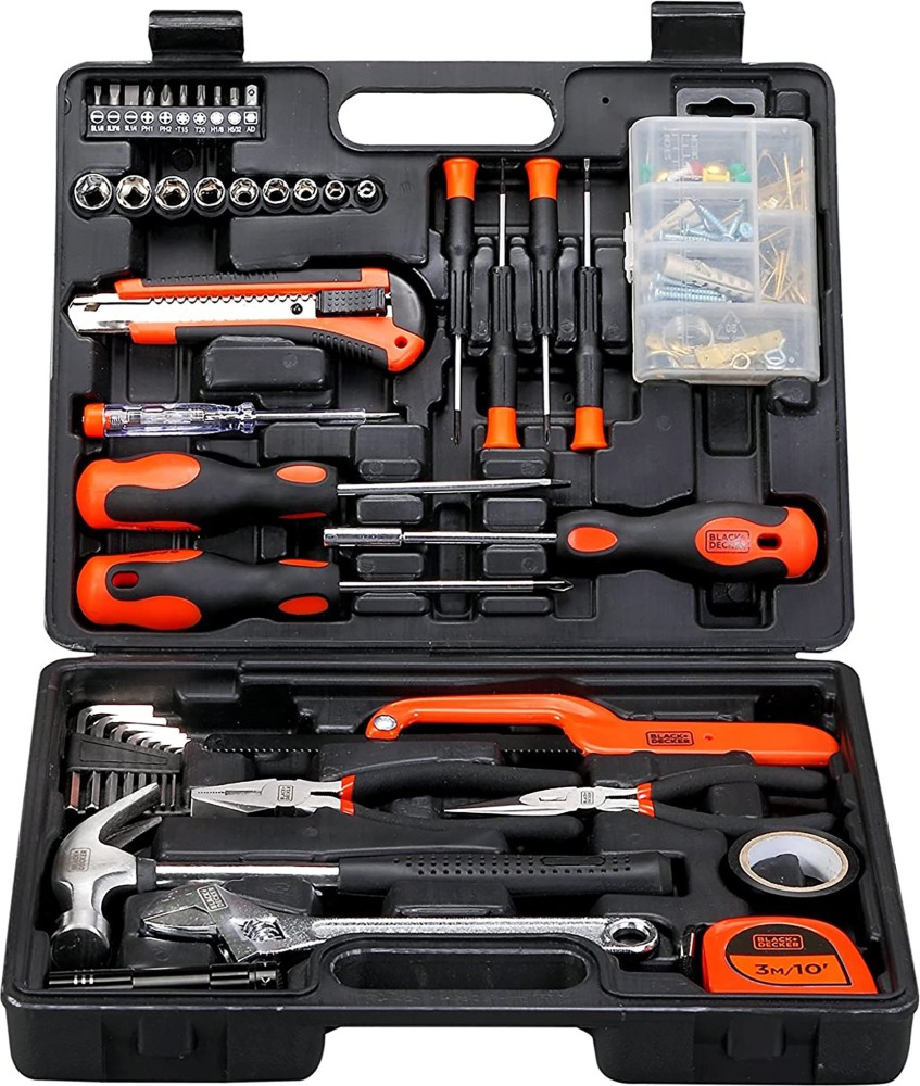 Black & Decker Hand Tool Kit for Home & Office Use 154Pcs - Black