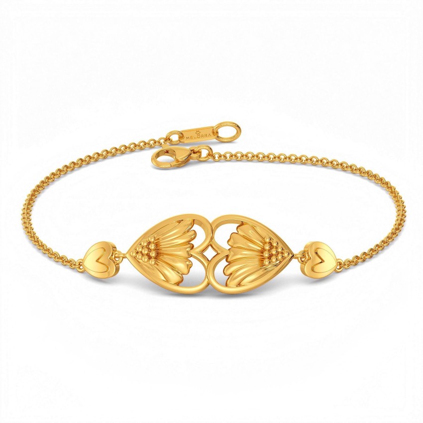 Melorra 18k Gold & Diamond Monogram Maven Bangle for Women