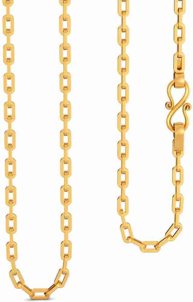 Melorra 22kt Flat Linked Anchor Chain Gold Chains Rope Chain