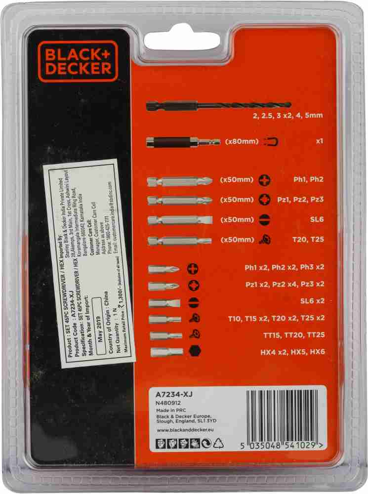 BLACK DECKER A7234 XJ Standard Screwdriver Set Price in India