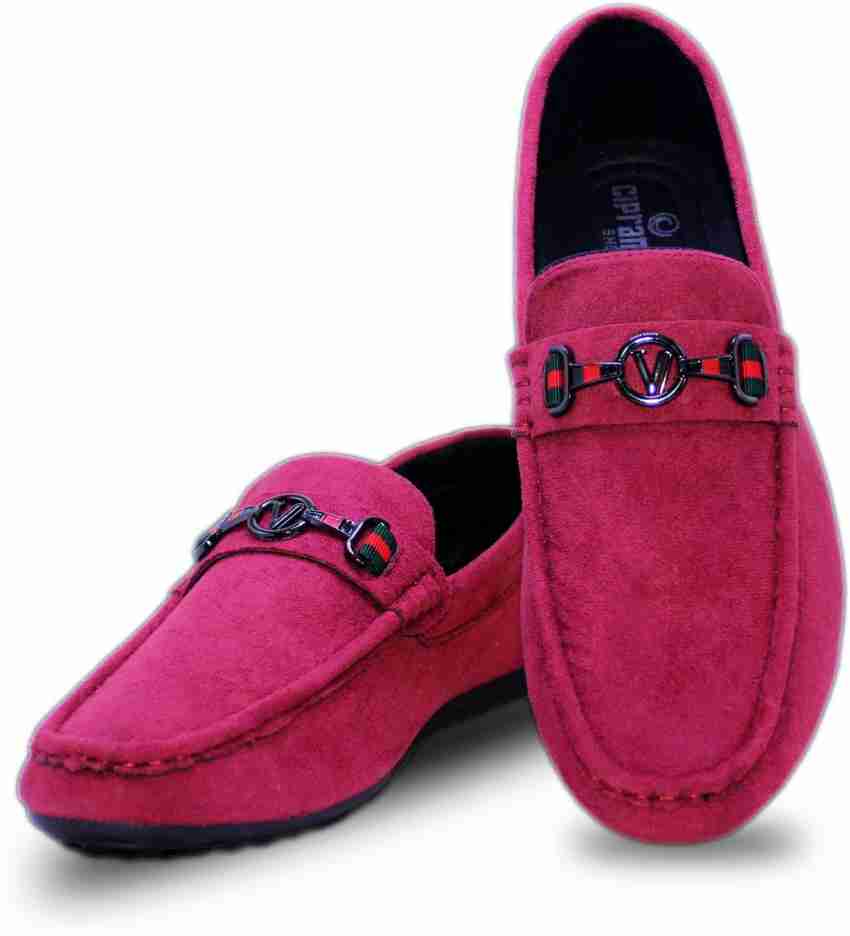 Mens pink deals loafers shoes