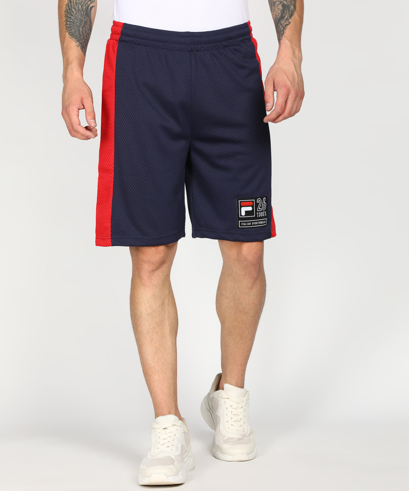 FILA Mesh Men Blue Sports Shorts Buy FILA Mesh Men Blue Sports