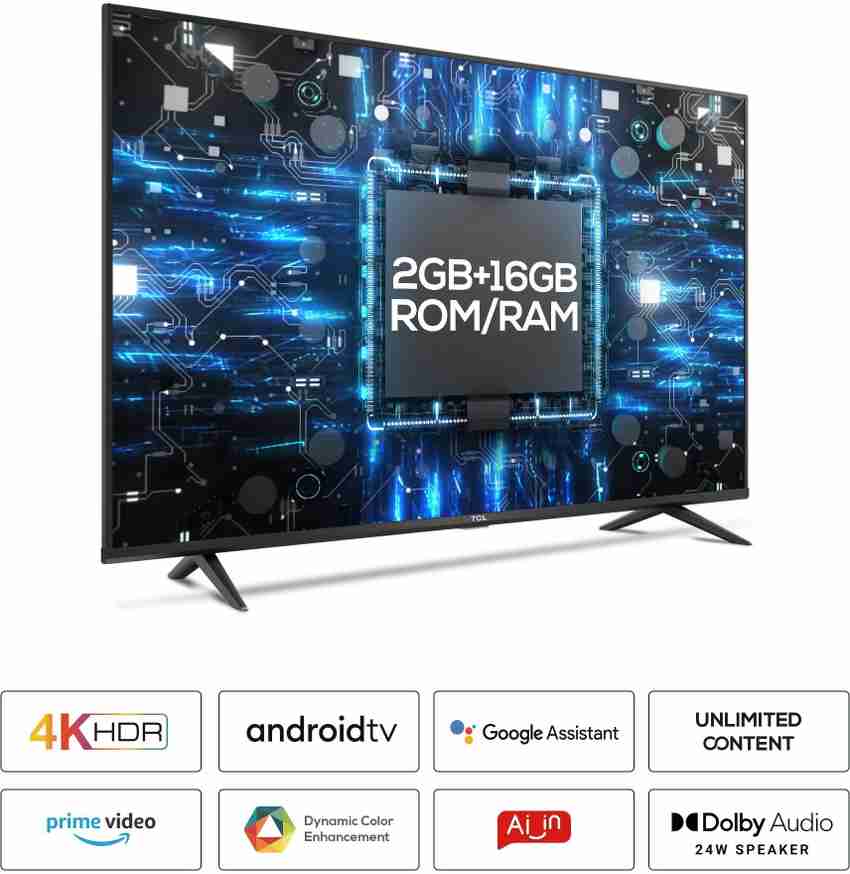 TCL P615 108 cm (43 inch) Ultra HD (4K) LED Smart TV with TCL P615 108 cm (43 inch) Ultra HD (4K) LED Smart TV with