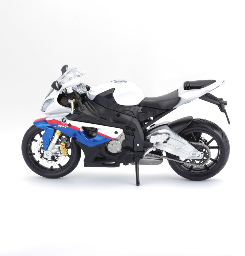 1:12 Diecast Motorcycle Model Toys BMW S1000RR Sport Bike Replica Sound &  Light