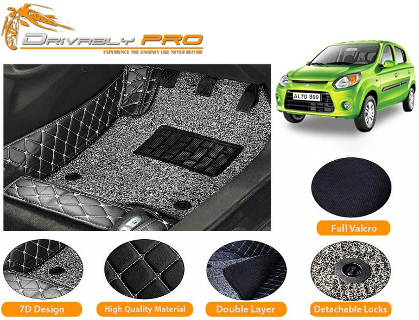 Drivably pro Leather 7D Mat For Maruti Alto 800