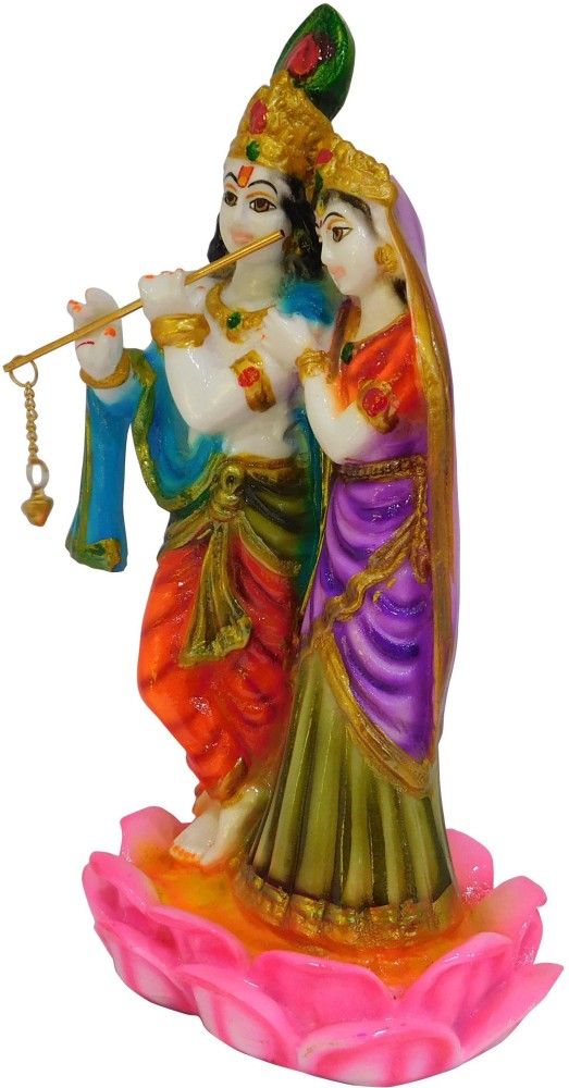 Krishna Playing Flute Brass Statue Janmashtami Murti Kanha Bansuri Ido