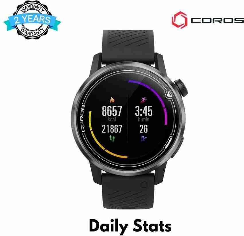 COROS Apex 46 mm With Black Band Smartwatch Price in India Buy