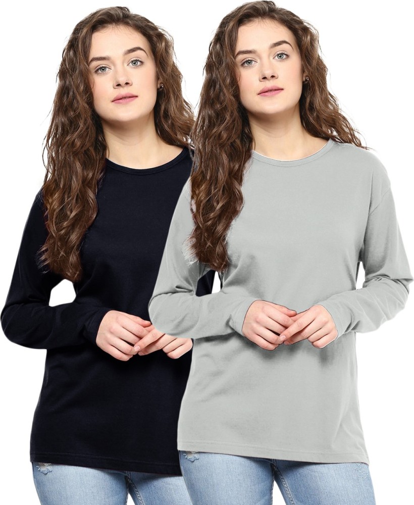 Full sleeve t shirts for best sale womens flipkart