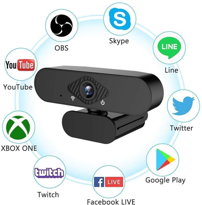 TECHNOVIEW Full HD 1080p Webcam for PC Laptop Desktop, USB Webcam with  Microphone for Video Conferencing Video Calls, USB Full HD Webcam  Compatible with Skype, FaceTime, Hangouts, Plug and Play Webcam 