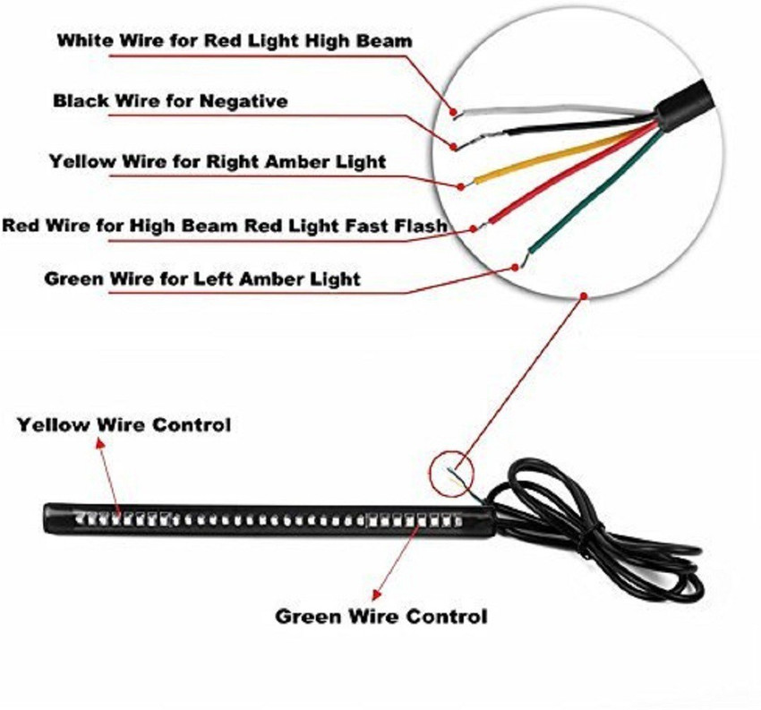 Motorcycle Led Tail Light Strip Wiring Diagram Shelly Lighting