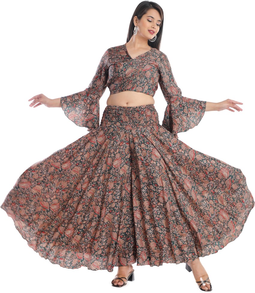 Crop top and skirt on outlet flipkart