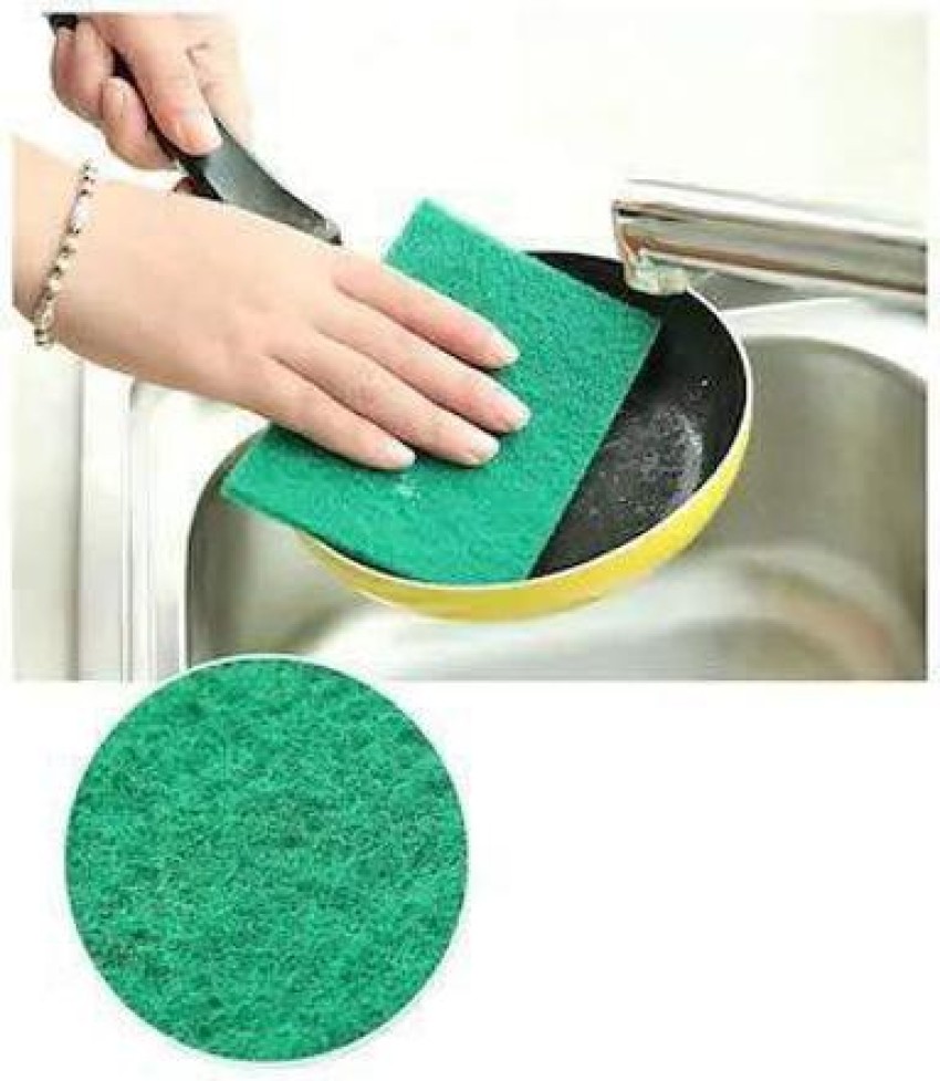 EXORNATOR Utensils Scrub Pad Kitchen Dish Wash Scrubber (Green