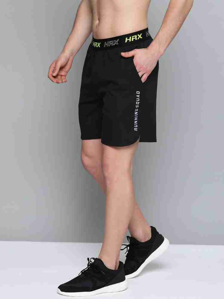 Buy HRX By Hrithik Roshan Men Black Solid Regular Fit Sports Shorts With  Attached Tights - Shorts for Men 1864871