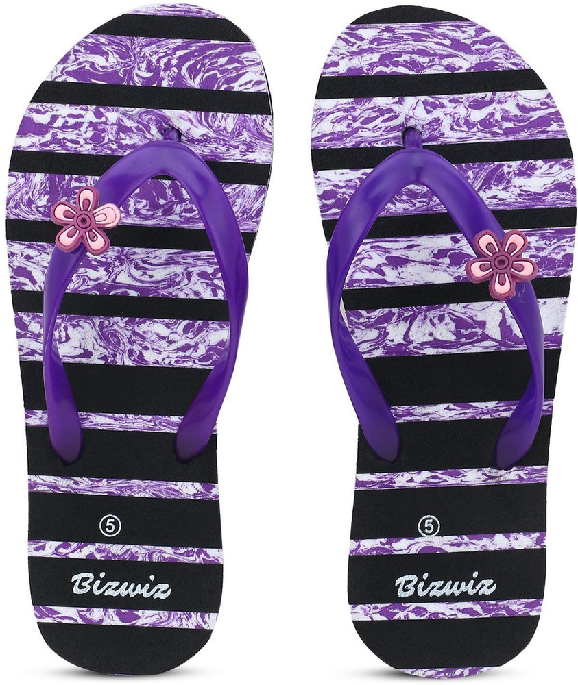 Purple top flip flops